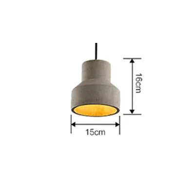 Vintage Art Deco Cement Engraved Hanging Pendant Lamp E27 Led Light With Switch Lighting Fixture