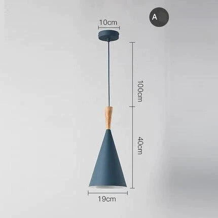 Slope Indoor Lighting Slope Pendant Lights Wood And Aluminum Lamp Restaurant Bar Coffee Dining Room