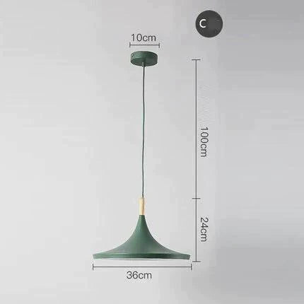 Slope Indoor Lighting Slope Pendant Lights Wood And Aluminum Lamp Restaurant Bar Coffee Dining Room