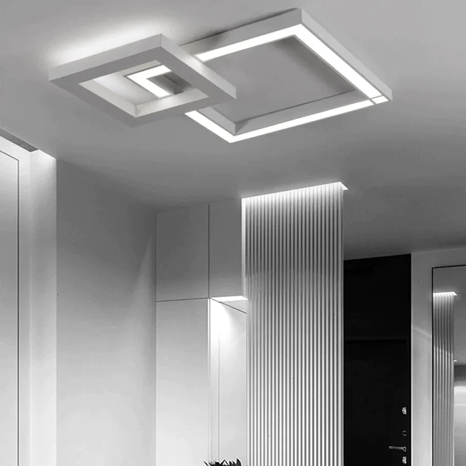 Led Modern Geometric Iron Acryl Black White Lamp.led Light.ceiling Lights.led Ceiling Lamp For