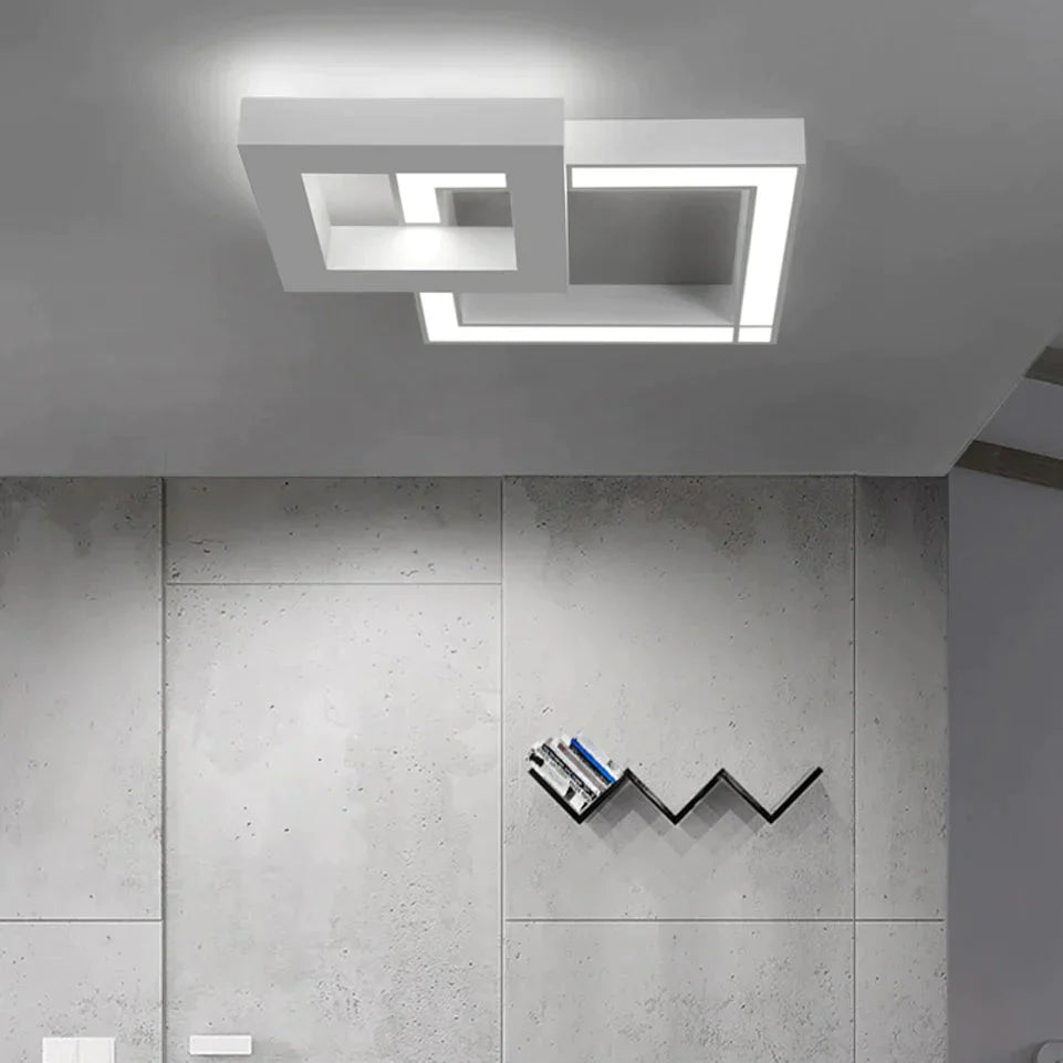 Led Modern Geometric Iron Acryl Black White Lamp.led Light.ceiling Lights.led Ceiling Lamp For