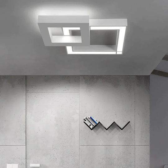 Led Modern Geometric Iron Acryl Black White Lamp.led Light.ceiling Lights.led Ceiling Lamp For