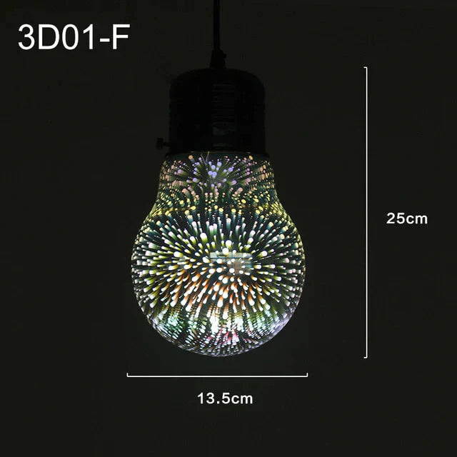 Shiny 3D Led Pendant Lights Lustre Pendente For Bar Living Room Kitchen Modern Glass Industrial