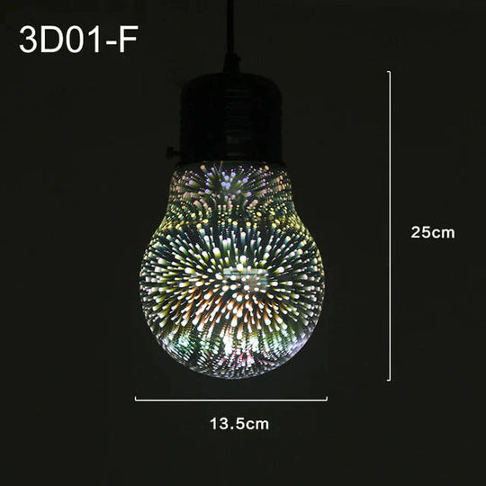 Shiny 3D Led Pendant Lights Lustre Pendente For Bar Living Room Kitchen Modern Glass Industrial
