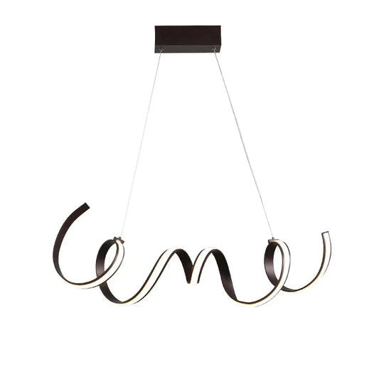 Coffee Finish Modern Led Pendant Lights For Living Room Dining Kitchen Acrylic Aluminum Body Lamp