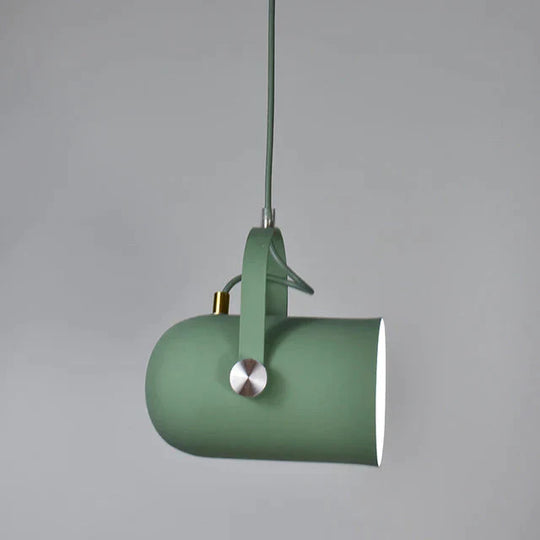 Nordic Minimalism Droplight Angle Adjustable E27 Small Pendant Lights Green / Black Power Cord