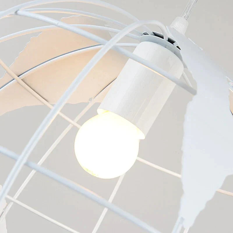 Pendant Light Black/White Creative E27 Bulbs Earth Iron Lamp Edison Bulb For Kitchen Dining Room