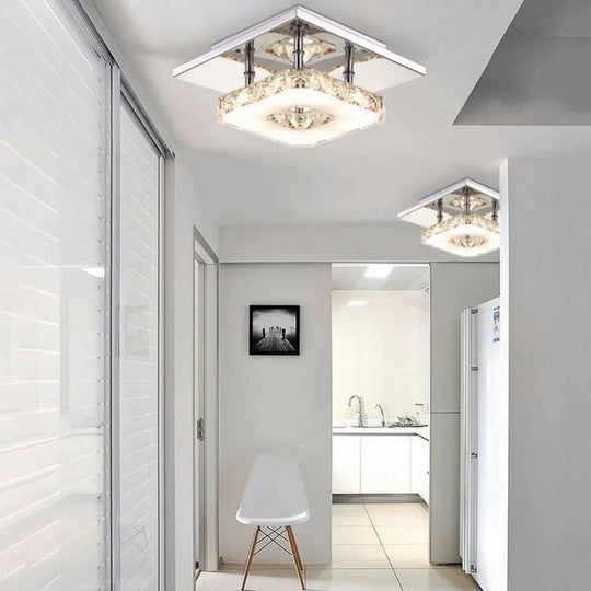 12W Ceiling Lamp Crystal Led Bulb Base High Light Transmittance Cool White/Warm White Modern
