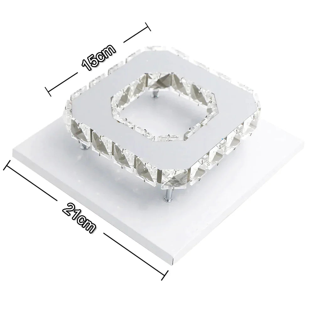 12W Ceiling Lamp Crystal Led Bulb Base High Light Transmittance Cool White/Warm White Modern Pendant