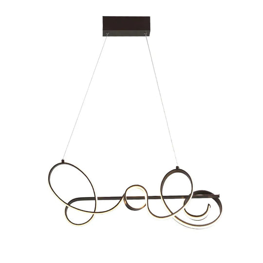 Coffee Finish Length 790Mm Modern Led Pendant Lights For Dining Kitchen Room Bar Home Deco Lamp