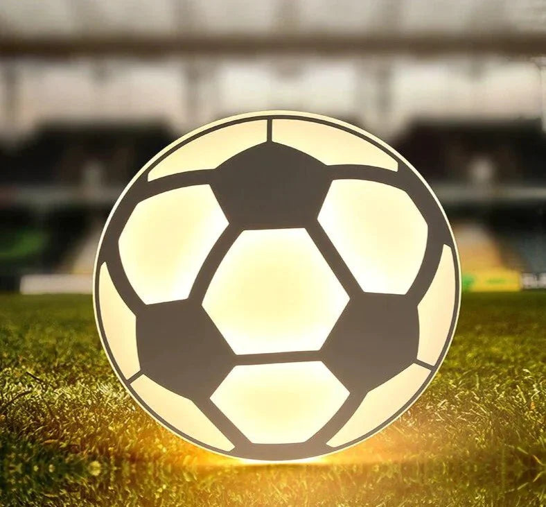 New Designer Led Kids Ceiling Lamp With Football For Bedroom Remote Control Ultrathin Llight Home