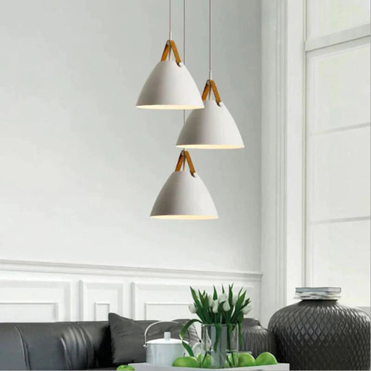 Nordic Simple Black White Pendant Light E27 Led Modern Hanging Lamp For Bedroom Living Room Hotel