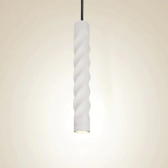 Cylinder Pipe Pendant Lights Kitchen Island Dining Room Bar Counter White Thread / 7W Dimmable