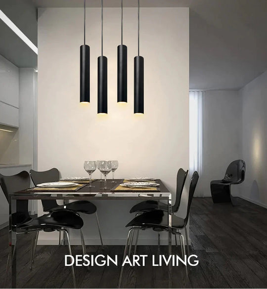 Cylinder Pipe Pendant Lights Kitchen Island Dining Room Bar Counter