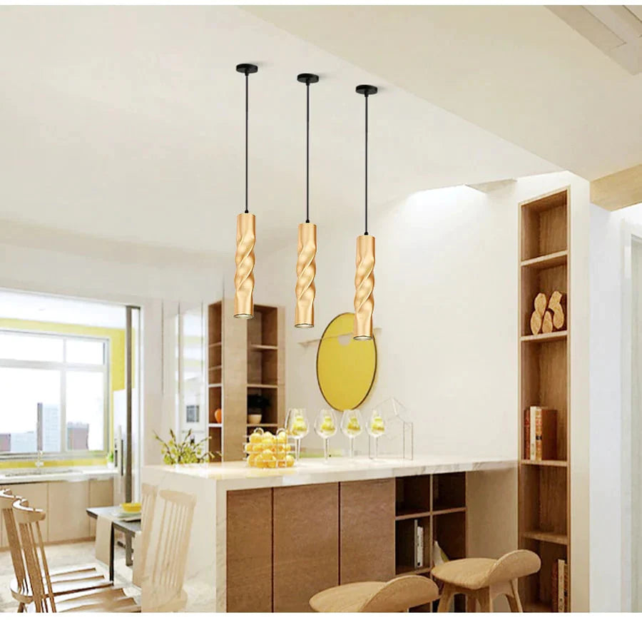 Cylinder Pipe Pendant Lights Kitchen Island Dining Room Bar Counter