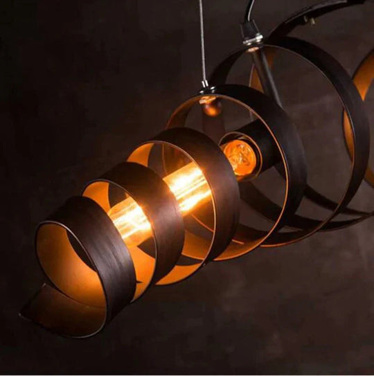 Rocco - Retro Vintage Spiral Spring Industrial Hanging Pendant Light