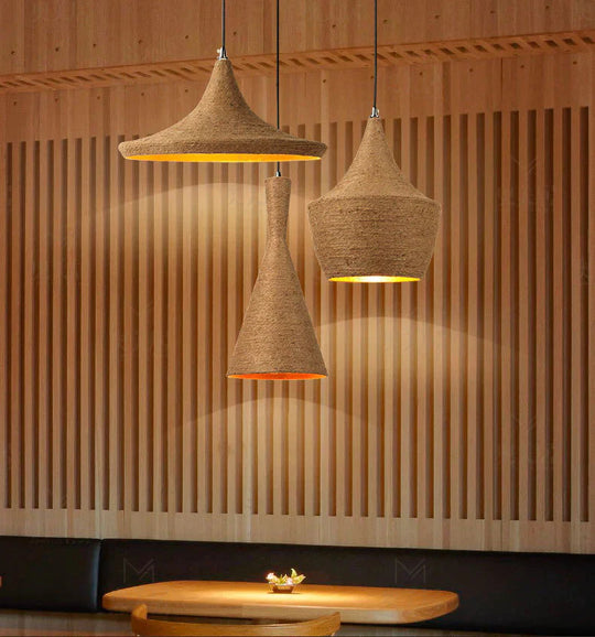 Nordic Modern Pendant Lights Kitchen Lamp Vintage Loft Ceiling Island Hanglamp Dining Room Rope