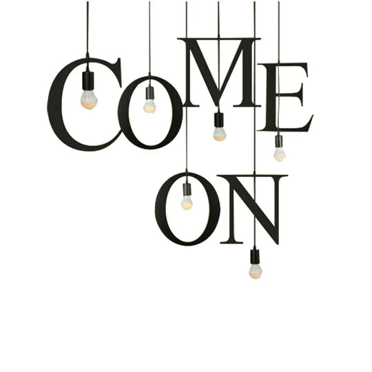 Novelty Loft Iron Letters’ Combination N - Z Pendant Light Led E27 Modern Europe Hanging Lamp For