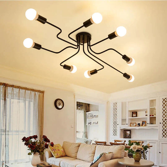 Vintage Ceiling Lights Iron Personality For Living &amp; Bed Room