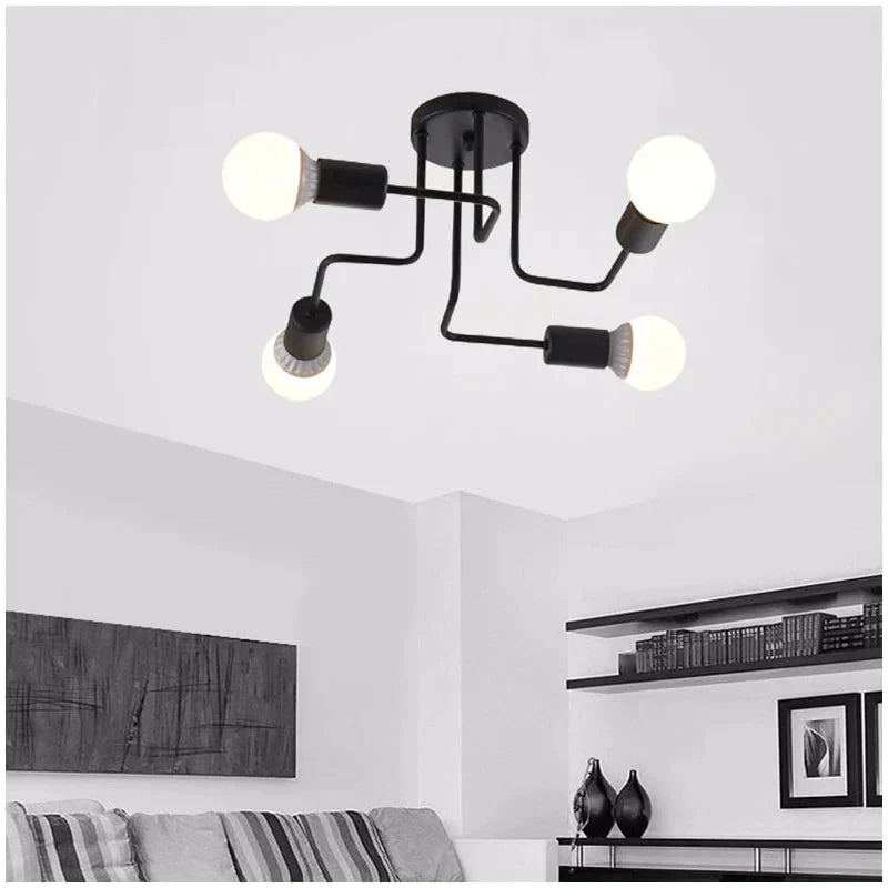 Vintage Ceiling Lights Iron Personality For Living &amp; Bed Room