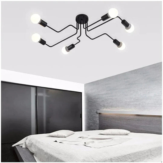 Vintage Ceiling Lights Iron Personality For Living &amp; Bed Room