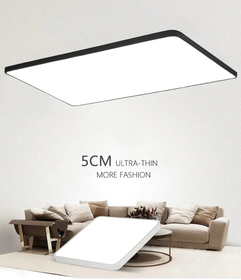 Ultra - Thin Square Led Ceiling Lamp Kitchen Light Fixtures Living Room Surface Mount