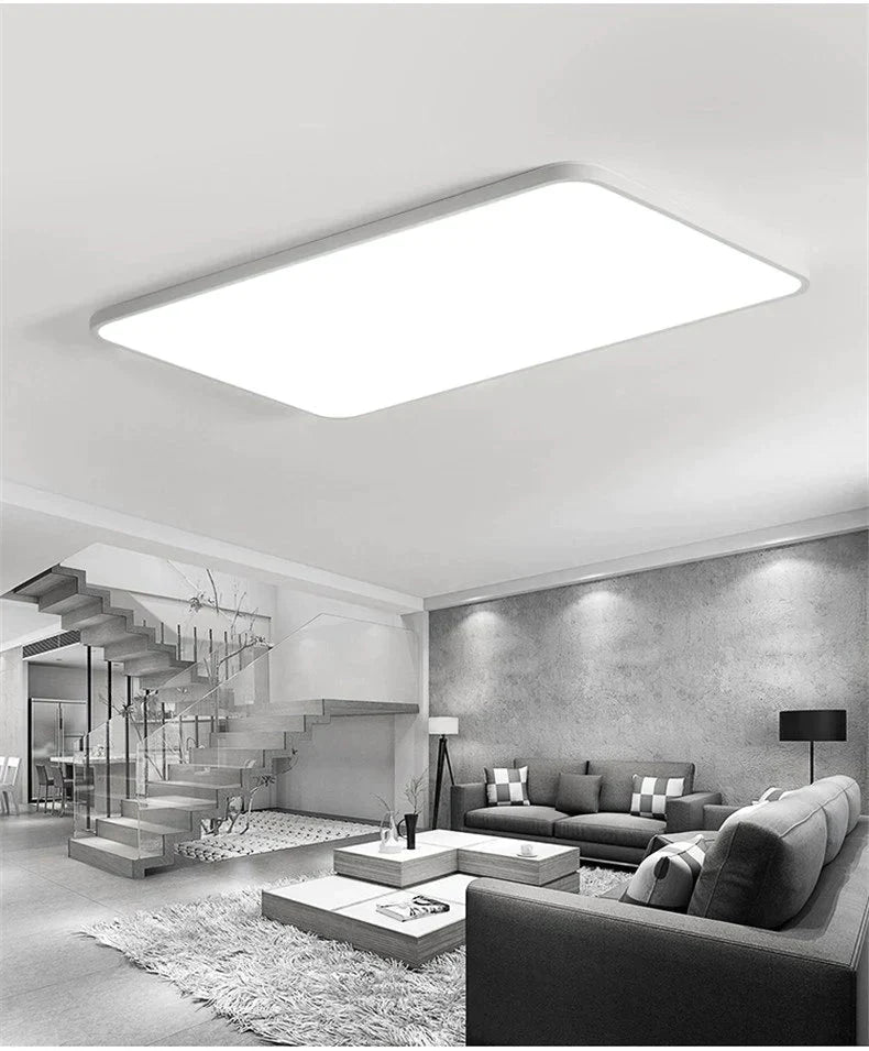 Ultra - Thin Square Led Ceiling Lamp Kitchen Light Fixtures Living Room Surface Mount White /