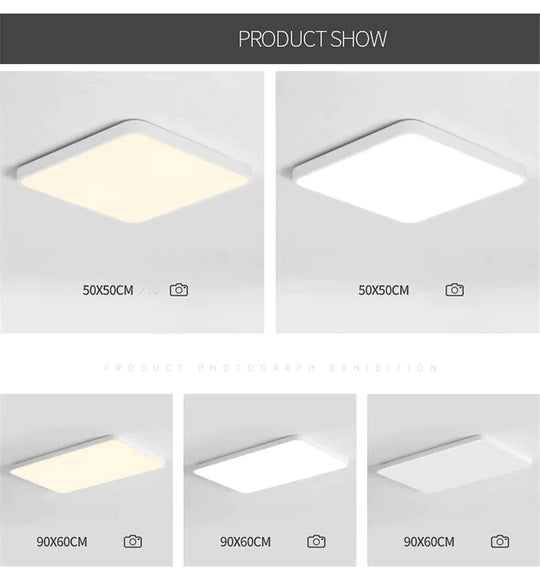 Ultra - Thin Square Led Ceiling Lamp Kitchen Light Fixtures Living Room Surface Mount