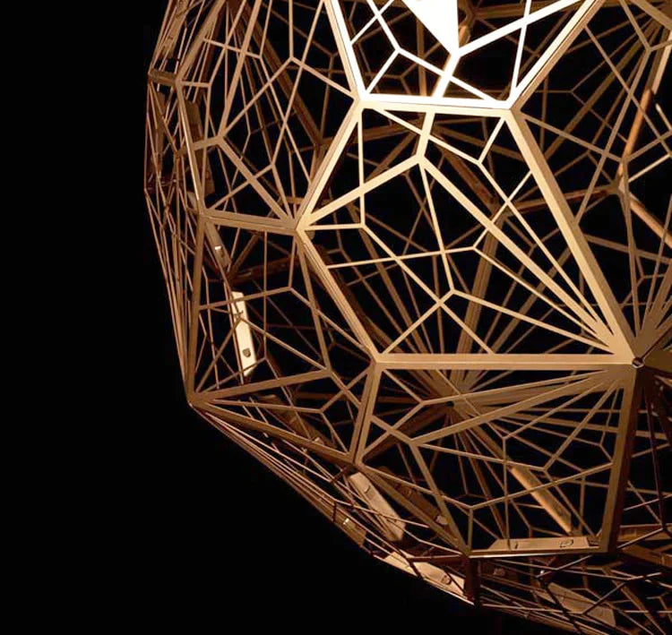 E27 Replica Of Web Etch Modern Pendant Light Shadow Lamp For Living Room Dining