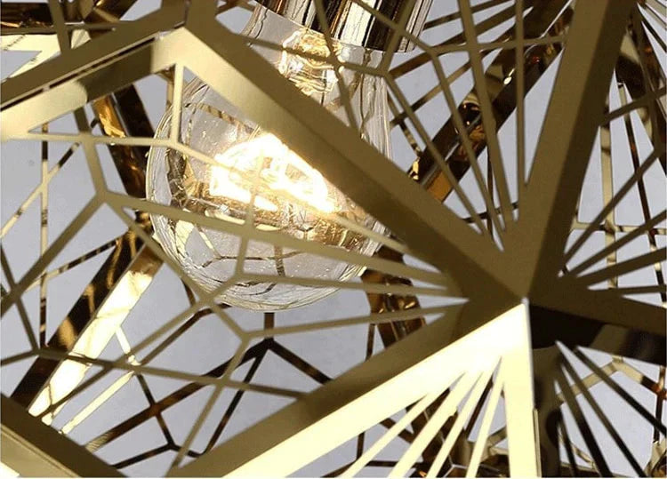 E27 Replica Of Web Etch Modern Pendant Light Shadow Lamp For Living Room Dining