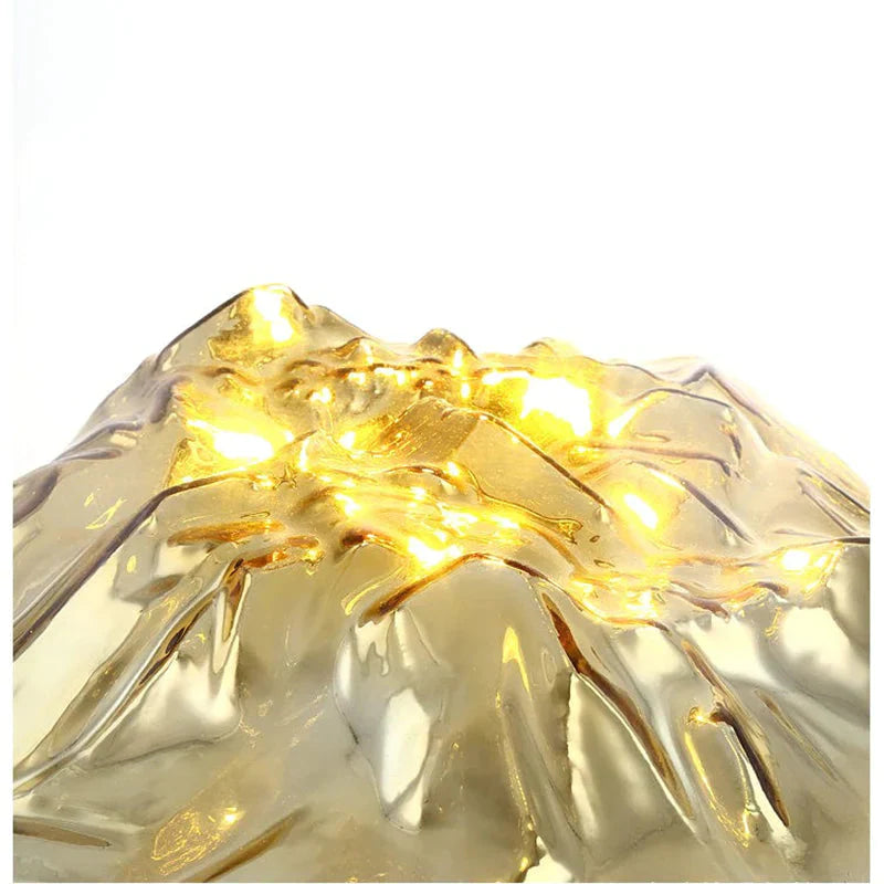 Art Deco Novelty Glass Mountain Pendant Light Led Modern Loft Home Hanging Lamp For Bedroom Lobby