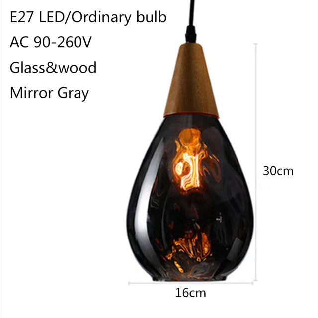 Modern Creative Europe Glass Pendant Light Led E27 With 3 Colors For Bedroom/Restaurant/Living