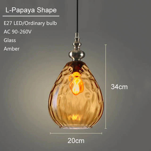 Modern Creative Europe Glass Pendant Light Led E27 With 3 Colors For Bedroom/Restaurant/Living