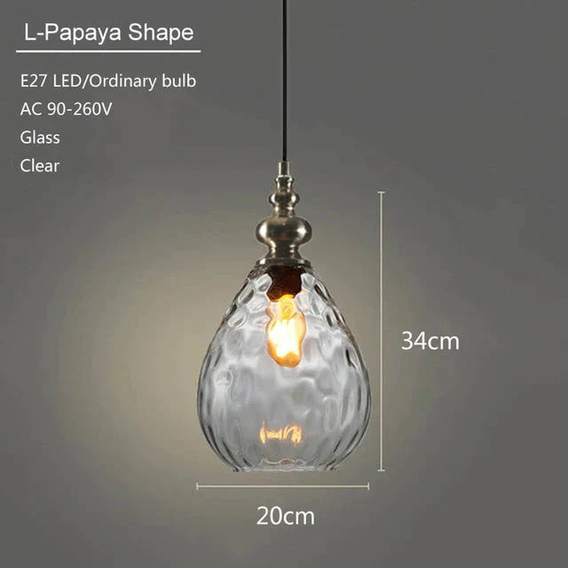Modern Creative Europe Glass Pendant Light Led E27 With 3 Colors For Bedroom/Restaurant/Living