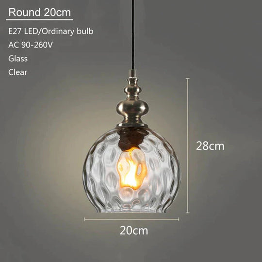 Modern Creative Europe Glass Pendant Light Led E27 With 3 Colors For Bedroom/Restaurant/Living