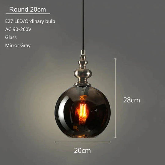 Modern Creative Europe Glass Pendant Light Led E27 With 3 Colors For Bedroom/Restaurant/Living