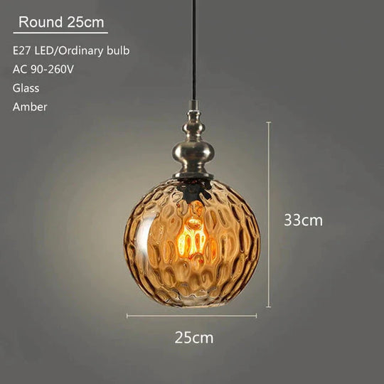 Modern Creative Europe Glass Pendant Light Led E27 With 3 Colors For Bedroom/Restaurant/Living