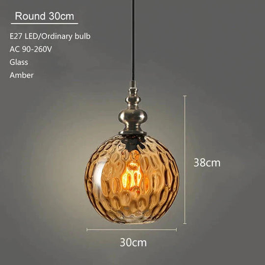 Modern Creative Europe Glass Pendant Light Led E27 With 3 Colors For Bedroom/Restaurant/Living