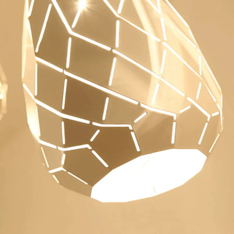 Set Of 3 Modern Led Pendant Lights Square Round Kitchen Island Lamps Dining Living Room Drop
