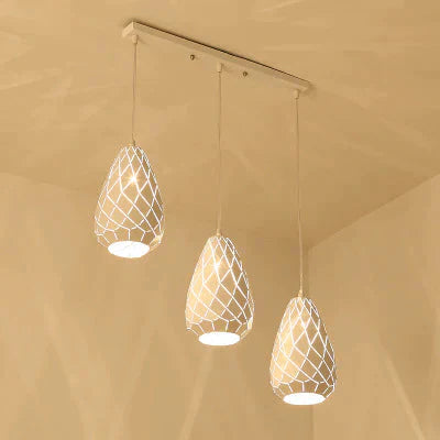 Set Of 3 Modern Led Pendant Lights Square Round Kitchen Island Lamps Dining Living Room Drop