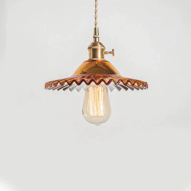 Europe Retro Novelty Glass&amp;Iron Pendant Light Led E27 With 5 Colors For Bedroom/Living