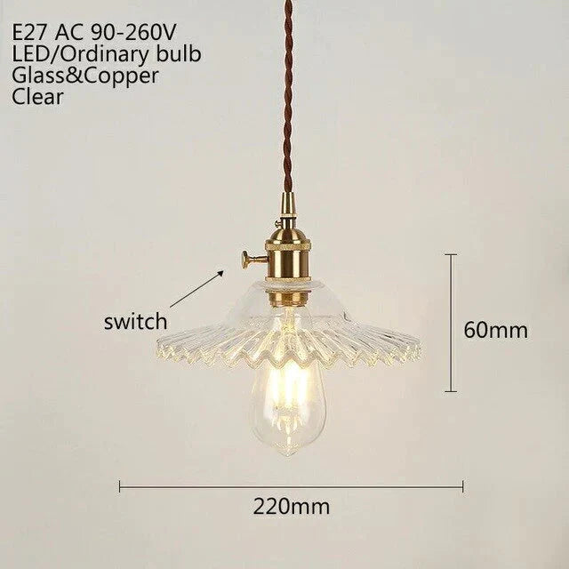 Europe Retro Novelty Glass&amp;Iron Pendant Light Led E27 With 5 Colors For Bedroom/Living