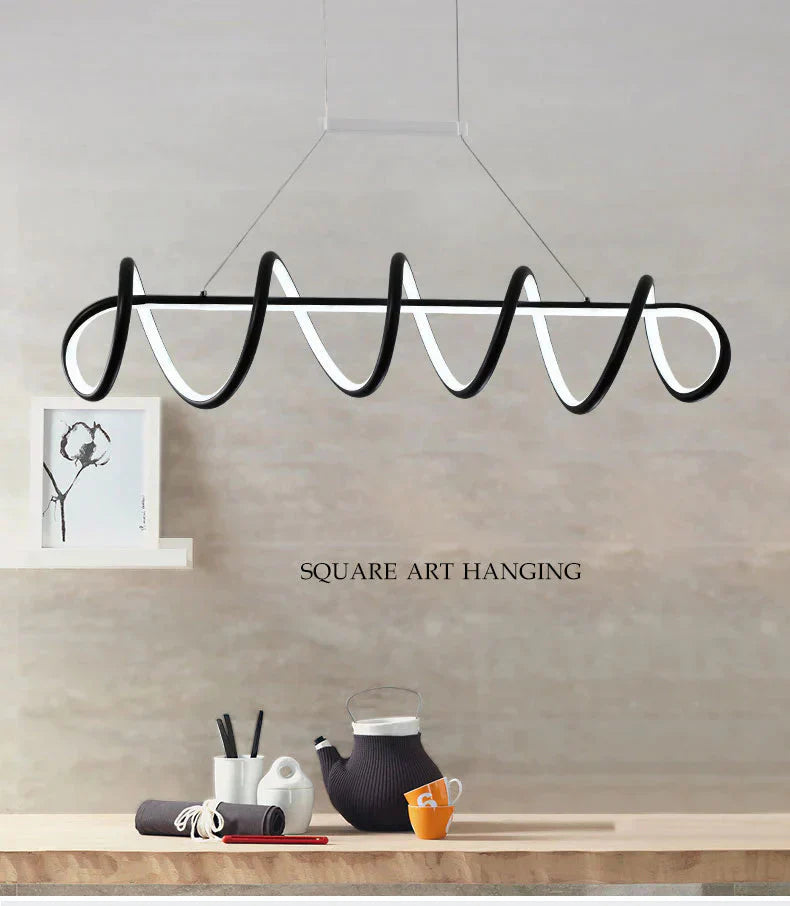 Black&amp;White Modern Led Pendant Light For Living Room Dining Kitchen Ceiling Mounted Lamp Led Lamp
