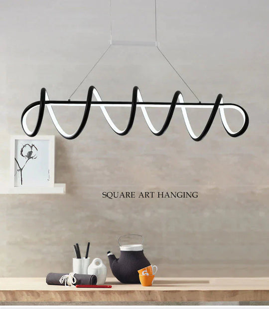 Black&amp;White Modern Led Pendant Light For Living Room Dining Kitchen Ceiling Mounted Lamp Led Lamp
