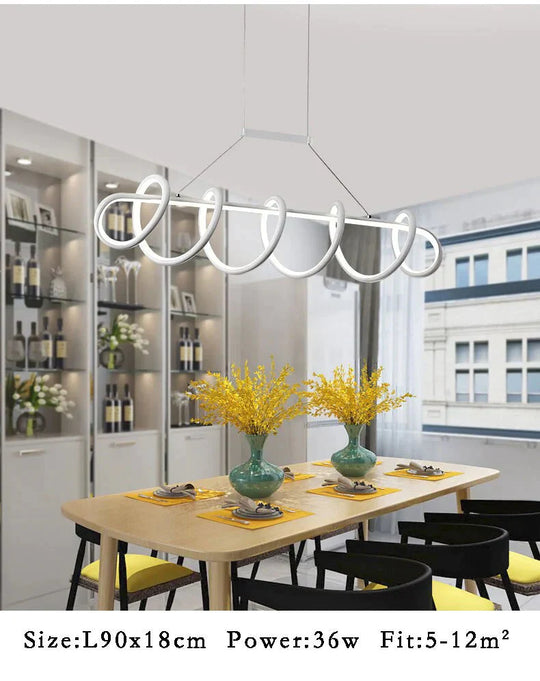 Black&amp;White Modern Led Pendant Light For Living Room Dining Kitchen Ceiling Mounted Lamp Led Lamp