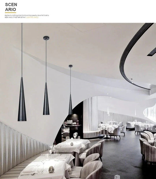 Pendant Lights Modern Kitchen Lamp Dining Living Room Cone Shape Lamps Aluminum Cylinder Tube Spot