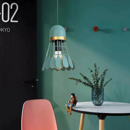 Noridic Modern Colorful Iron Pendant Light Led E27 Industrail Loft Hanging Lamp For Parlor