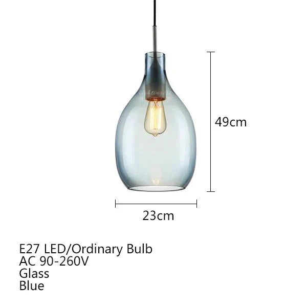 Nordic Loft Glass Pendant Light Led E27 Home Deco Modern Hanging Lamp For Bedroom Living Room