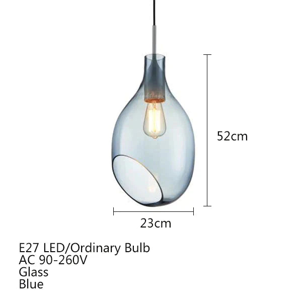 Nordic Loft Glass Pendant Light Led E27 Home Deco Modern Hanging Lamp For Bedroom Living Room