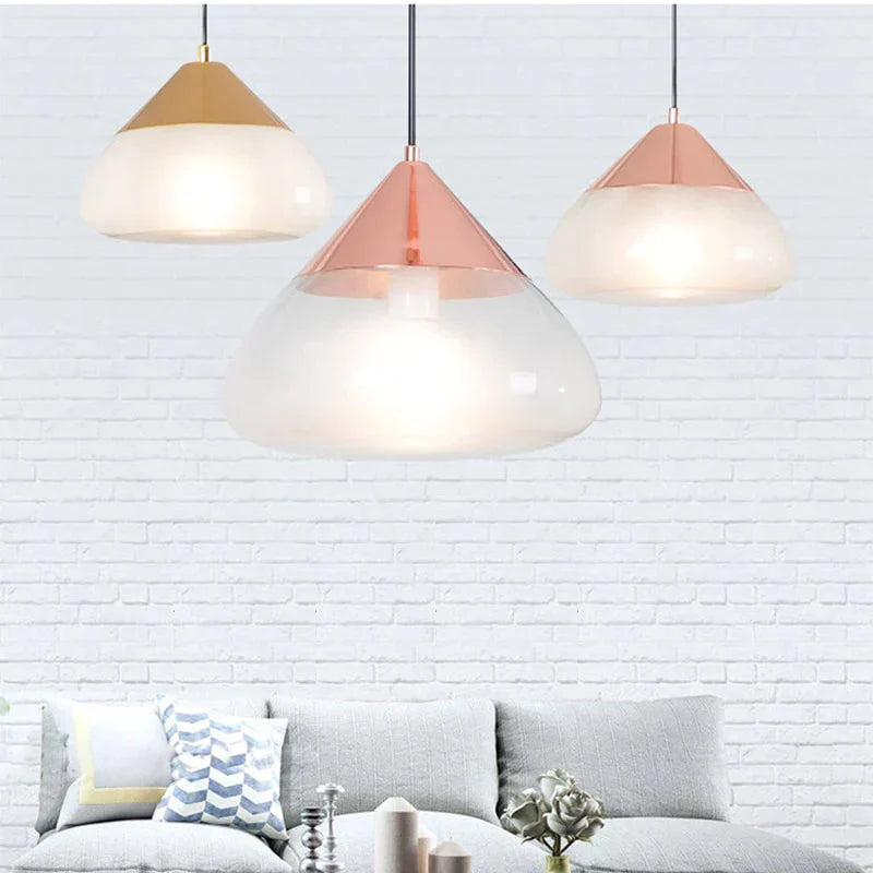 Nordic Postmodern Minimalist Glass Pendant Lights E27 Led Lamps For Living Room Kitchen Bedroom